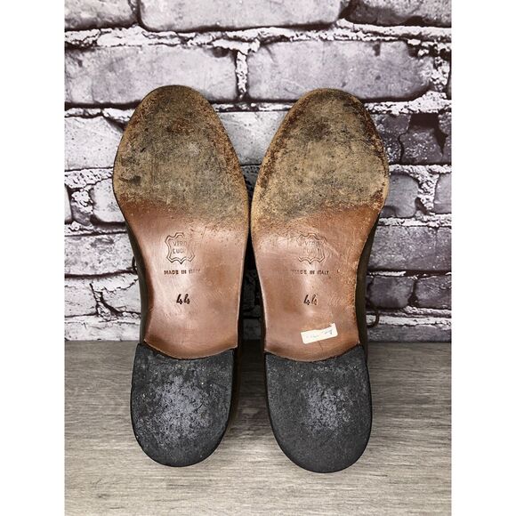 Rodi Taupe Leather Derby Cap Toe Oxfords Lace Up Dress Shoes Men Sz 44EU/11M US - Picture 14 of 16